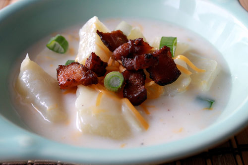 Loaded Baked Potato Soup with Bacon