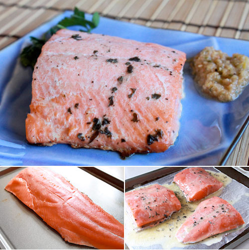 Baked Salmon with Olive Salsa Recipe