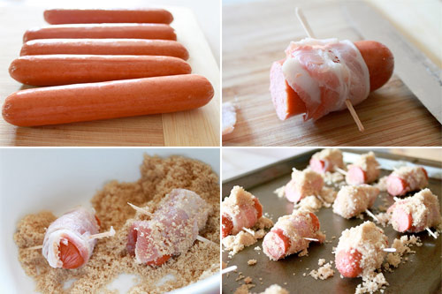 Bacon Wrapped Smokies with Dipping Sauce