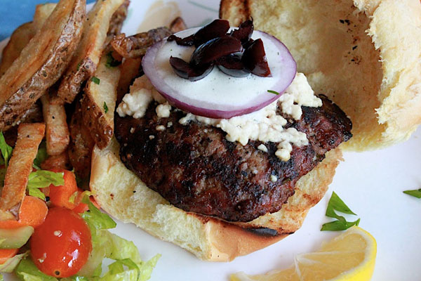 Greek Burger with Tzatziki Sauce