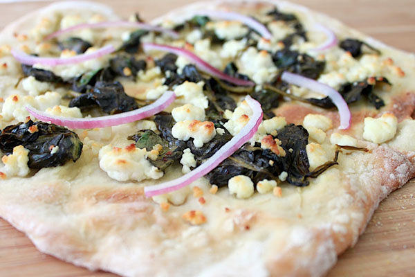 Spinach and Goat Cheese Pizza