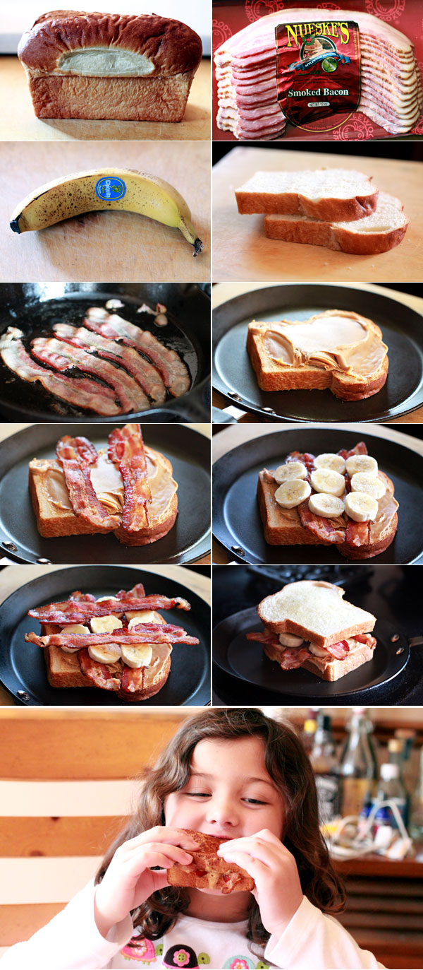 Peanut Butter Banana Bacon Sandwich