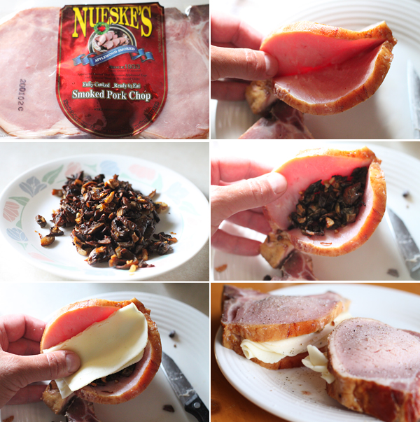 How to make a Nueske's stuffed pork chop