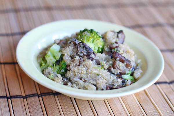 Quinoa with Mushrooms and Brocoli Recipe