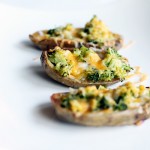 Broccoli and Cheese Potato Skins Recipe