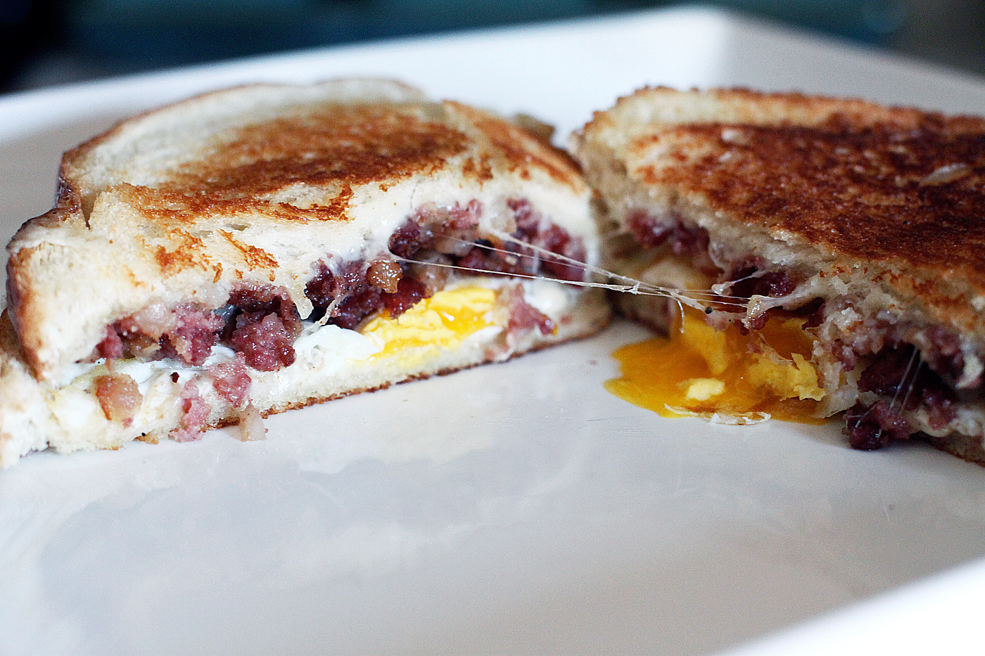 Corned Beef Hash Breakfast Sandwich - Simple Comfort Food