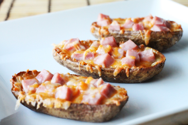 Ham and Cheese Potato Skins Recipe