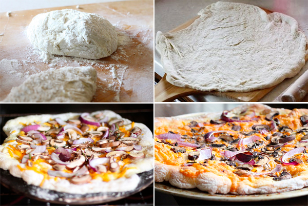 Mushroom, Onion, and Rosemary Pizza Recipe