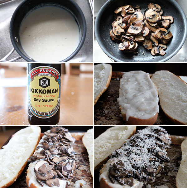 Mushroom and French Bread Pizza