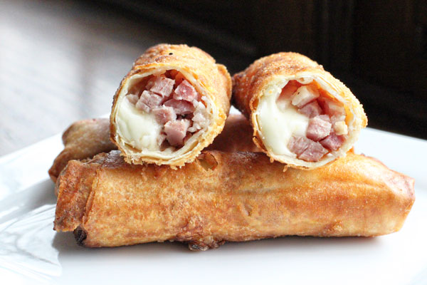 Ham, Cheese, and Pineapple Egg Rolls