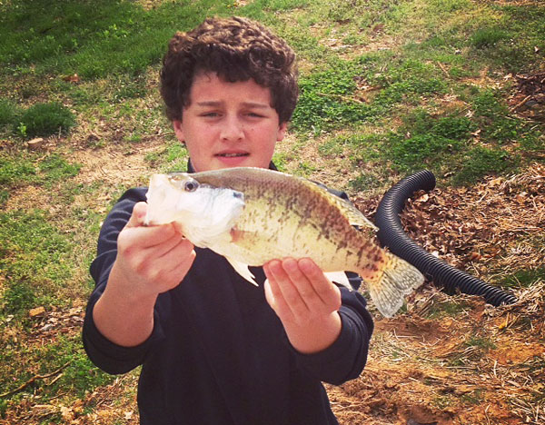 Jet holding a crappie