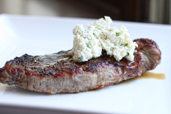 New York Strip with Blue Cheese Butter