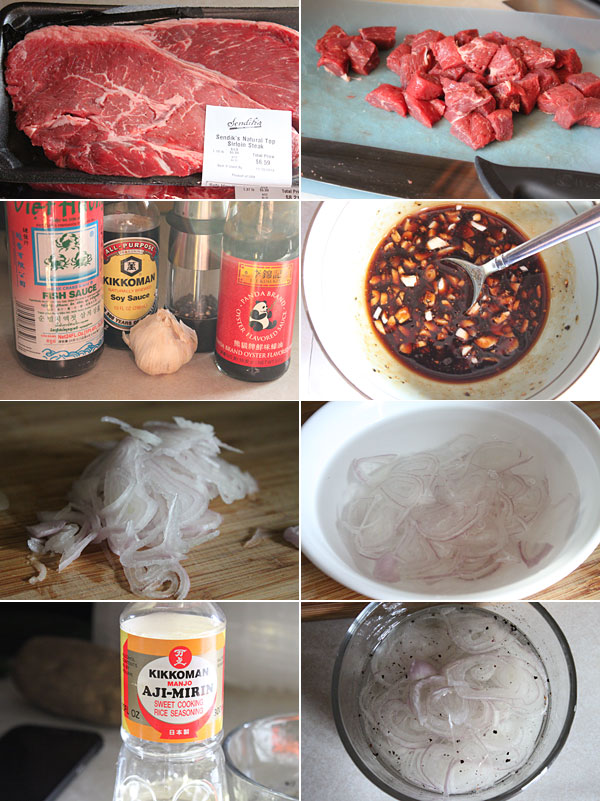 Vietnamese Shaking Beef Ingredients