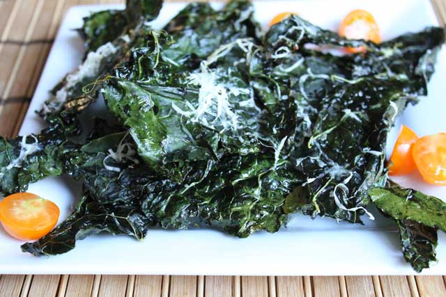 Kale Chips with Parmesan Cheese