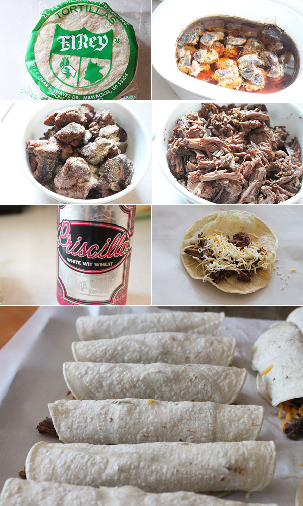 Slow Cooked Beer Braised Beef Taquitos Recipe