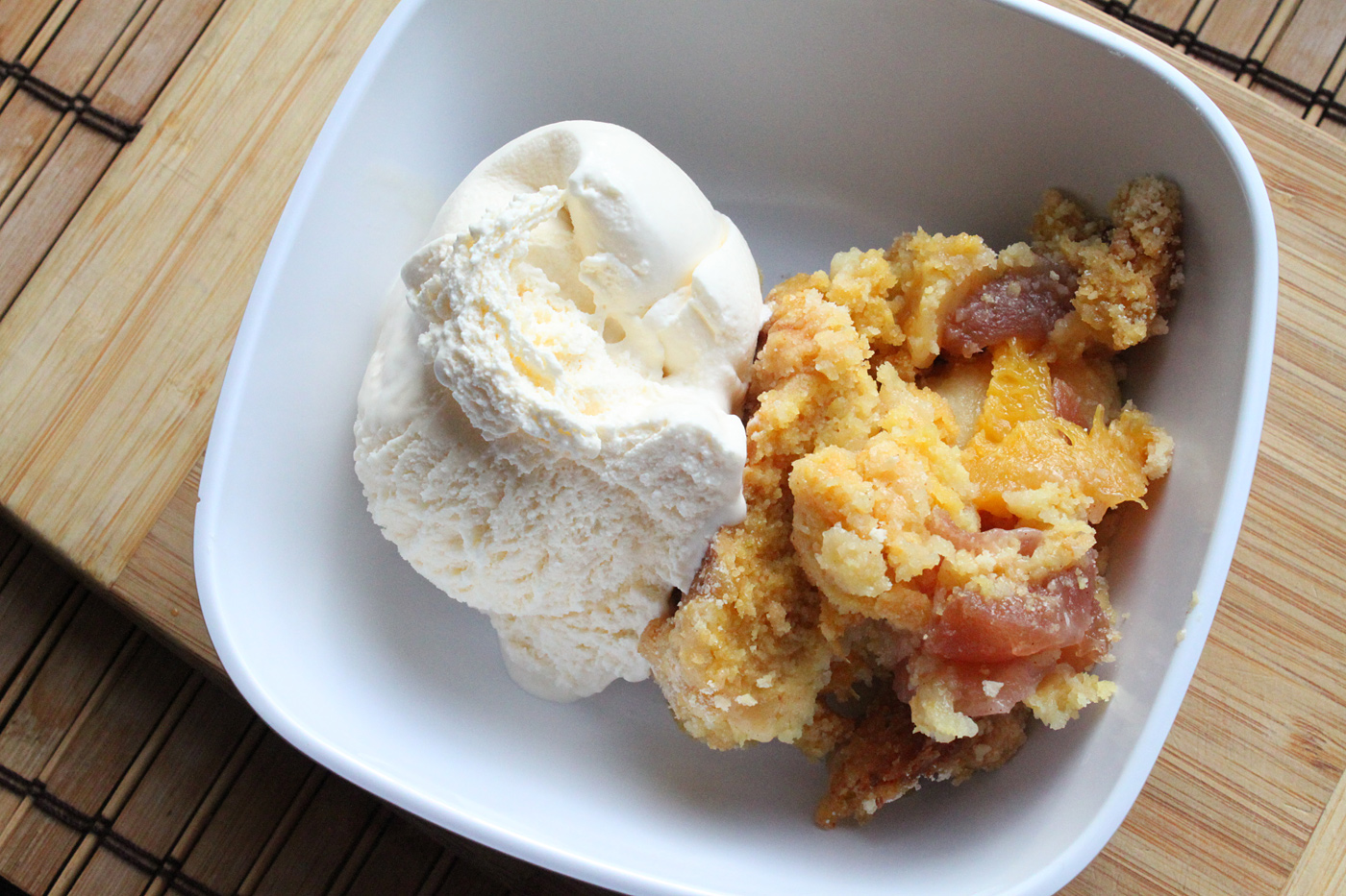 Apple and Peach Dump Cake Recipe