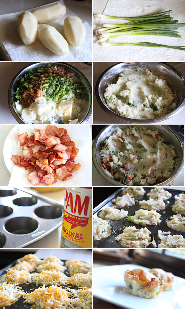 Loaded Baked Potato Muffin Ingredients