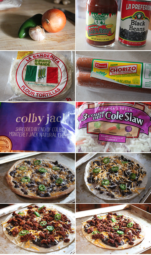 Mexican Tlayuda Pizza Ingredients
