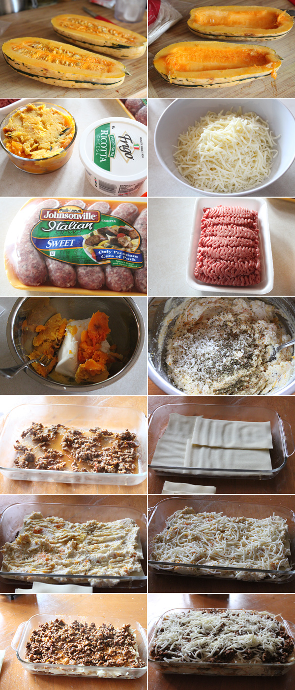 Squash Lasagna Ingredients