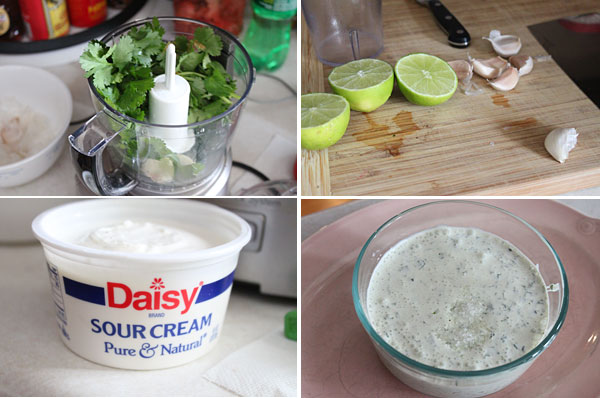 Garlic and Cilantro Lime Dip Ingredients
