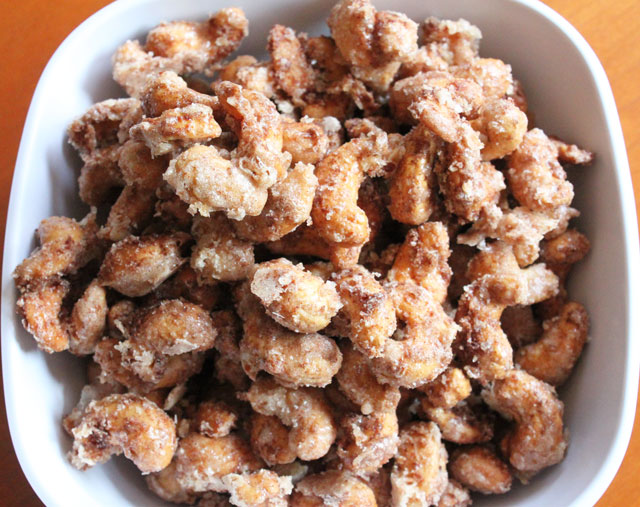 Baseball Park Style Candied Cashews