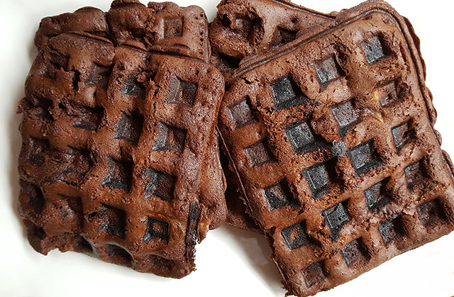 Chocolate Cake Waffles Recipe