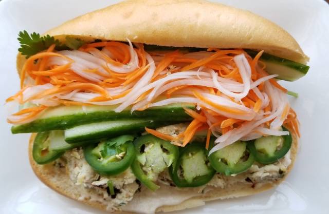 Vietnamese Lemongrass Chicken Meatloaf Banh Mi