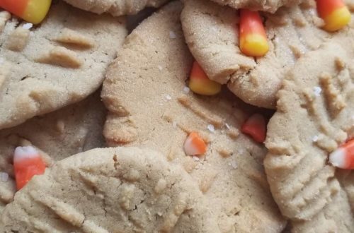 Chewy Peanut Butter and Candy Corn Cookies Recipe