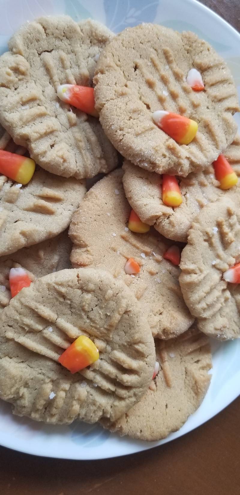 Chewy Peanut Butter and Candy Corn Cookies Recipe