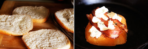 Grilled Cheese Ciabatta with Baon and Brie