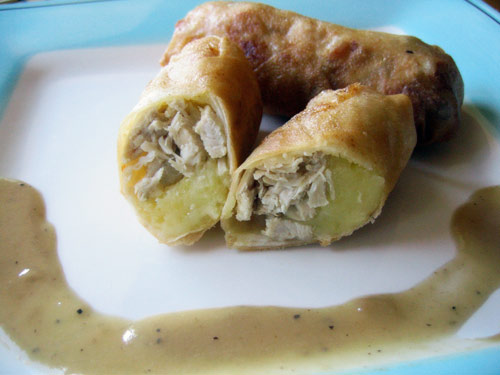 Thanksgiving Egg Rolls - Leftover Ideas