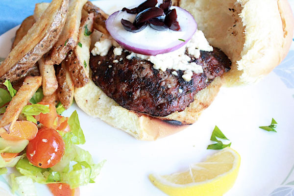 Greek Burger with Tzatziki Sauce