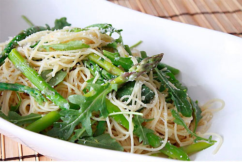 Capellini with Asparagus and Arugula Recipe