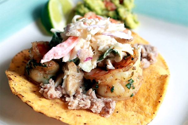 Margarita Shrimp Tostada