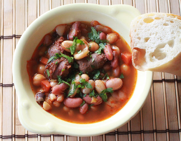 Chorizo and Mixed Beans Soup