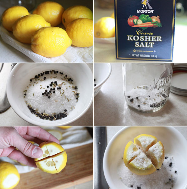 Ingredients for making Preserved Lemons