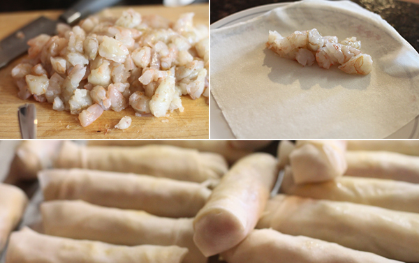 Ingredients for making shrimp egg rolls recipe