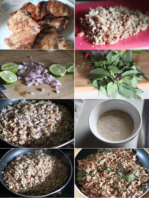 Grilled Chicken Larb Ingredients