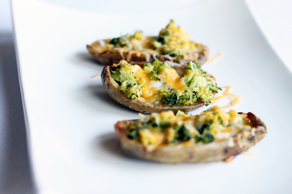Broccoli and Cheese Potato Skins Recipe