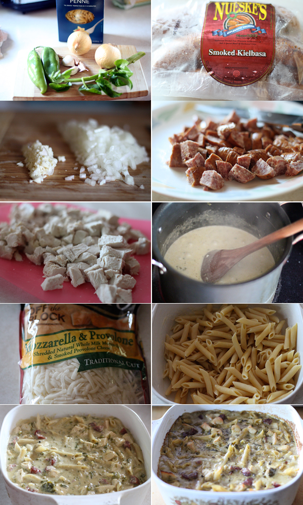 Ingredients for making Penne Pasta Casserole Recipe