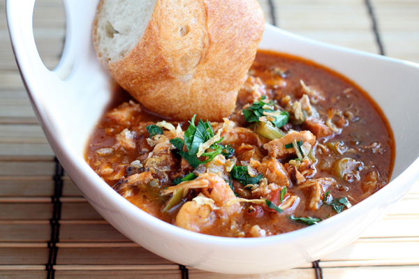 Chicken, Shrimp, and Andouille Sausage Gumbo Recipe