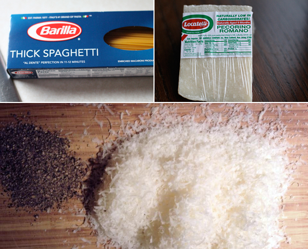 Spaghetti with Pecorino Romano Cheese and Black Pepper