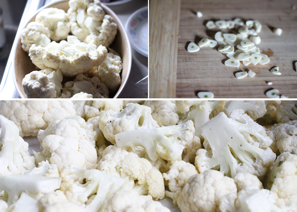 Roasted Cauliflower with Garlic