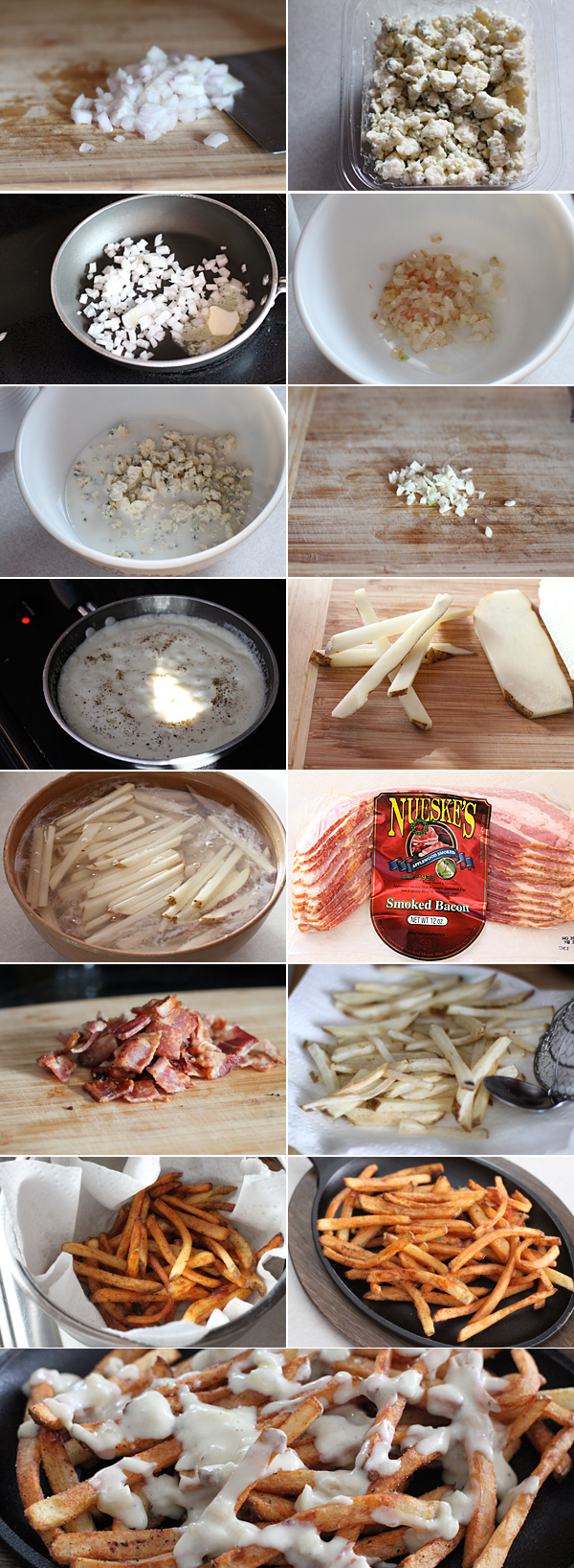 How to make homemade french fries bacon