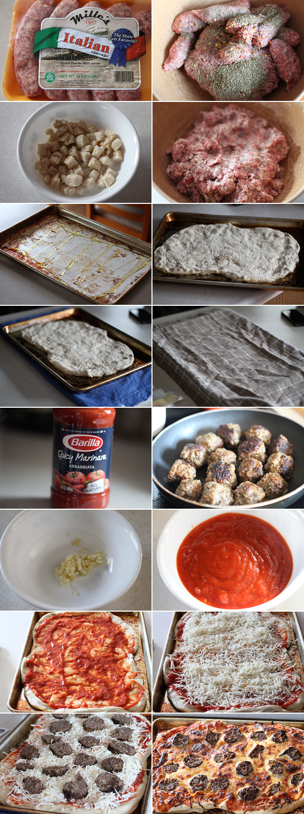 How to make a meatball pizza recipe