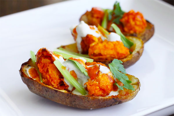 Buffalo Chicken Potato Skins Recipe