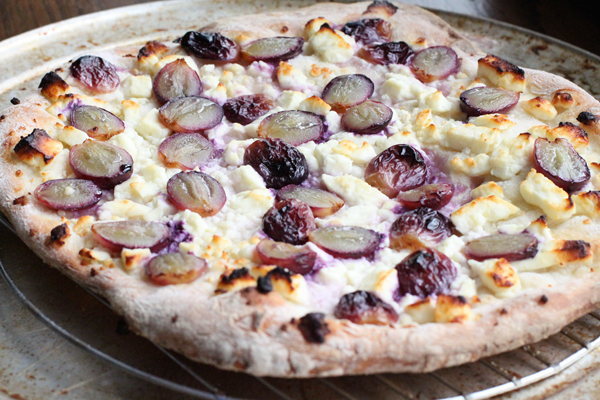 Grape and Feta Pizza