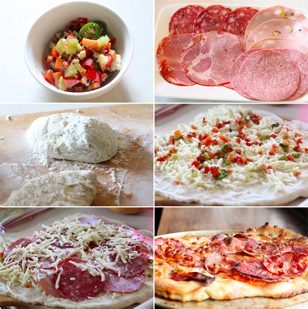 Muffuletta Pizza Ingredients