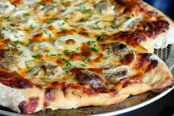 Wisconsin Bratwurst Pizza