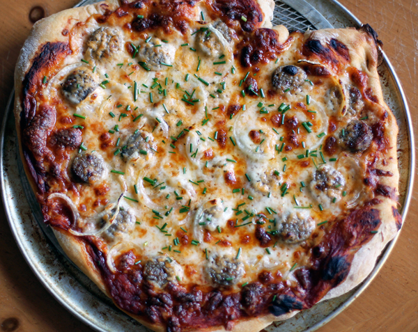 Wisconsin Bratwurst Pizza